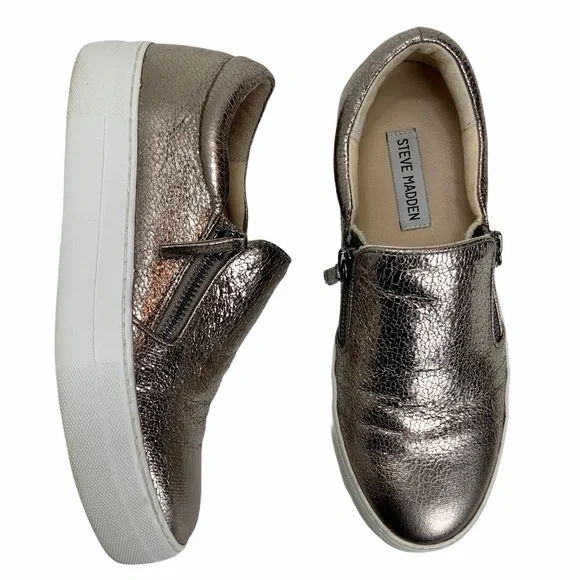 Steve Madden Glaammar Zip Platform Sneaker Sz.9 - Picture 4 of 10